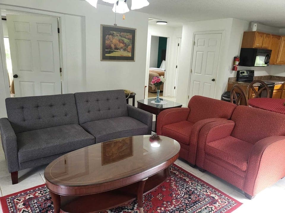 Signature Cabin, 2 Bedrooms, Non Smoking | Living area | Flat-screen TV