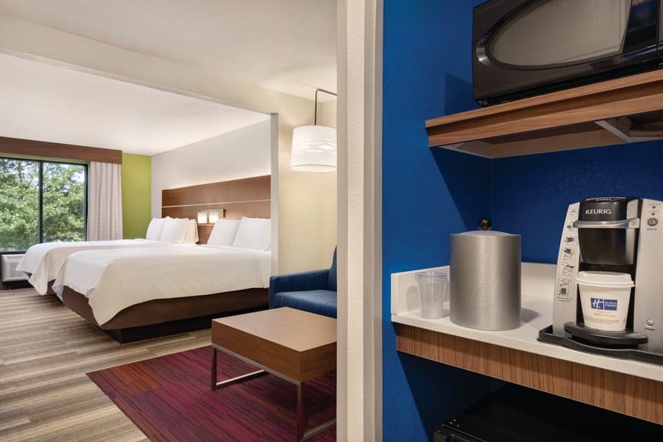 Suite, 2 Queen Beds (Additional Living Area) | In-room safe, desk, blackout drapes, iron/ironing board