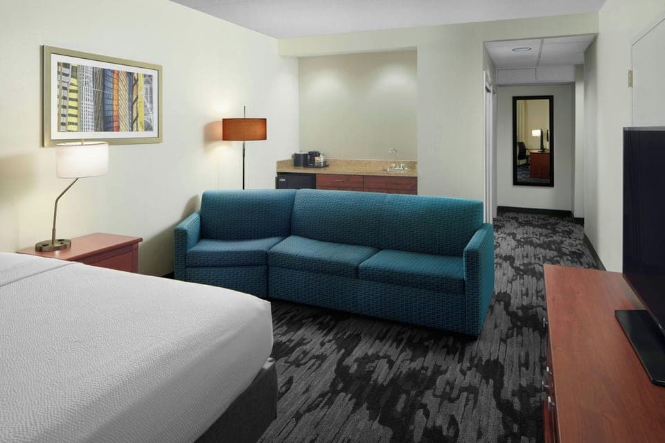 Room, 1 King Bed with Sofa bed | Premium bedding, down comforters, pillowtop beds, in-room safe