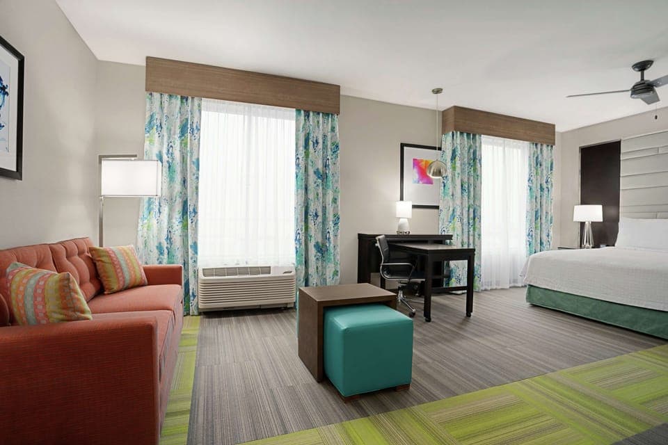 Premium bedding, memory foam beds, in-room safe, desk