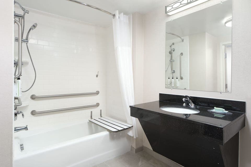 Free toiletries, hair dryer, towels