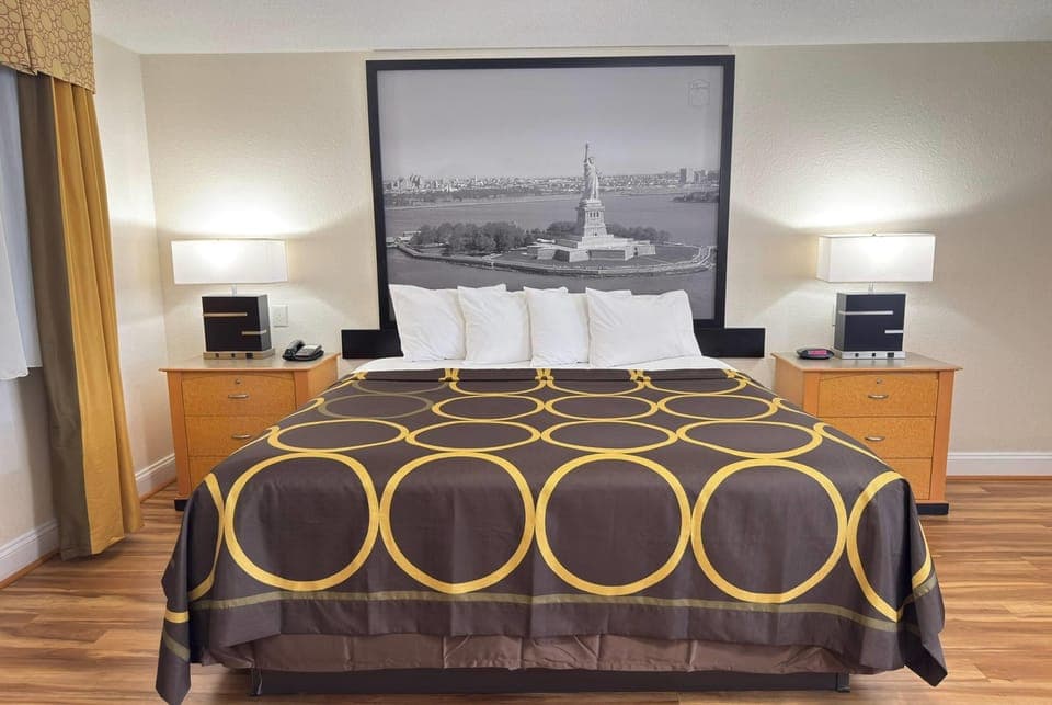 Desk, blackout drapes, iron/ironing board, rollaway beds