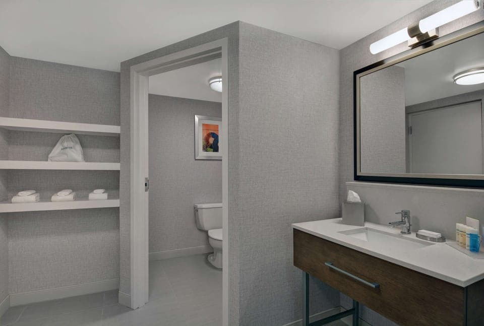 Deluxe Room, 1 King Bed (Large) | Bathroom | Combined shower/tub, hydromassage showerhead, hair dryer, towels