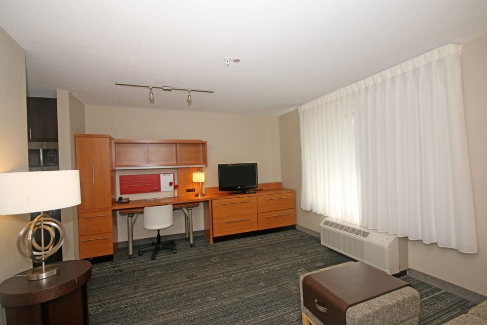 32-inch LCD TV with cable channels, TV, pay movies