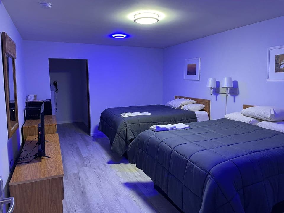 Economy Double Room, 2 Double Beds, Non Smoking | Minibar, laptop workspace, iron/ironing board, free WiFi