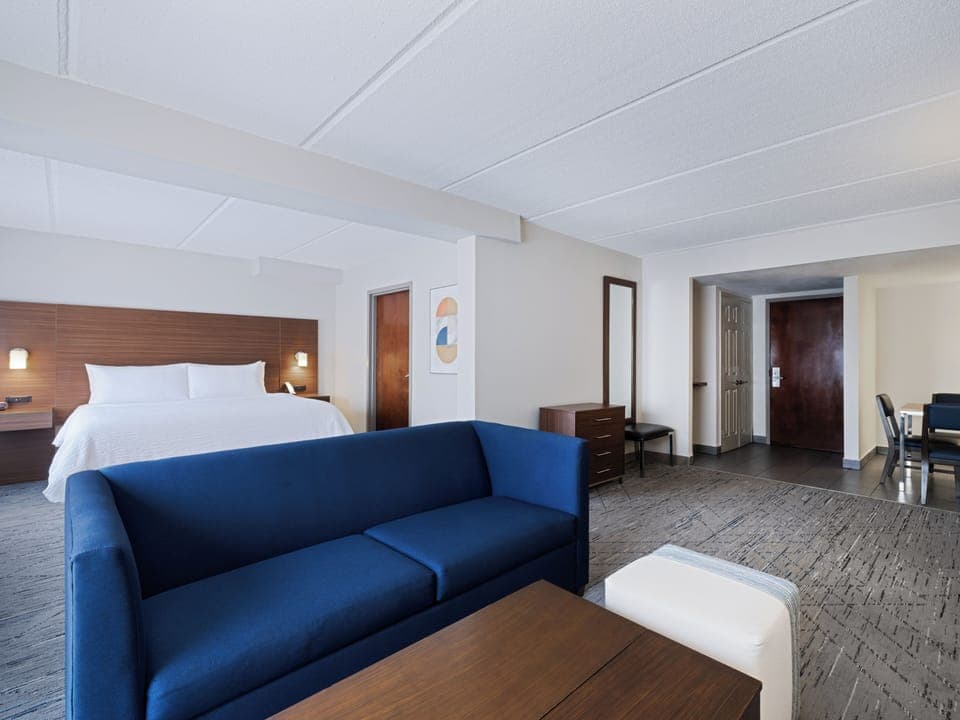 Suite, 1 King Bed | Desk, laptop workspace, iron/ironing board, cribs/infant beds