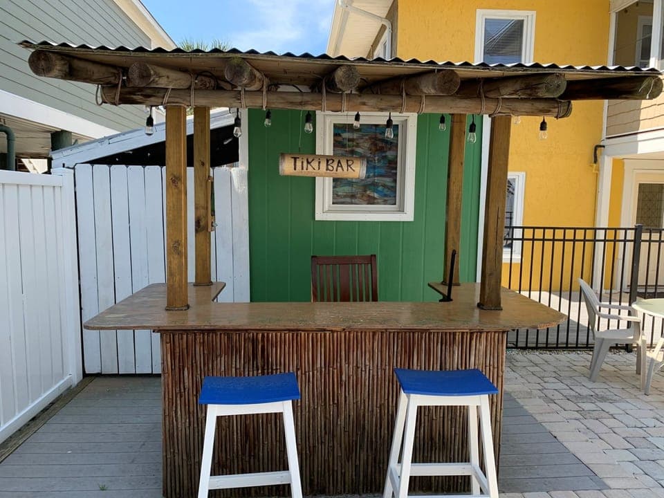 Tiki bar by the pool