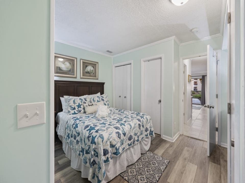 The bed is the perfect place to kick off your shoes after a long day of travel!