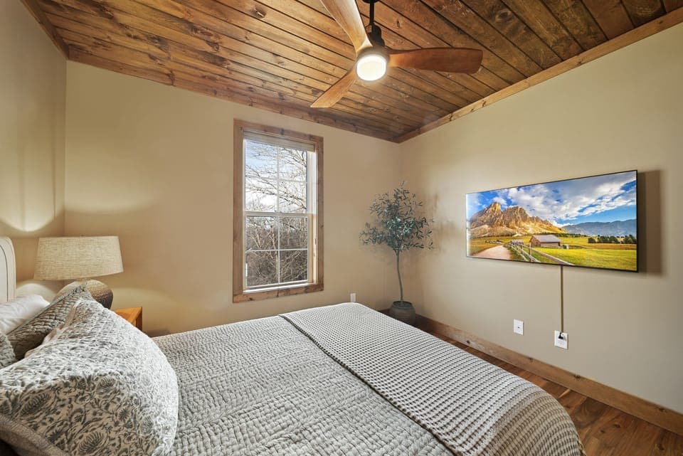 Queen Bedroom with TV