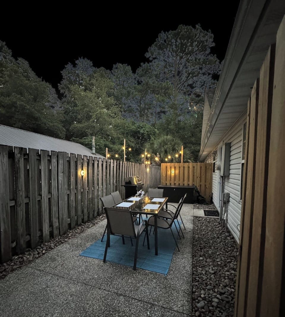 Spend relaxing evenings on the patio, enjoying the coastal weather.