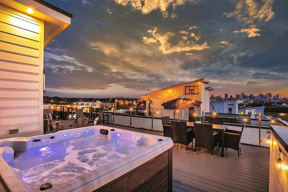 Hot tub with views