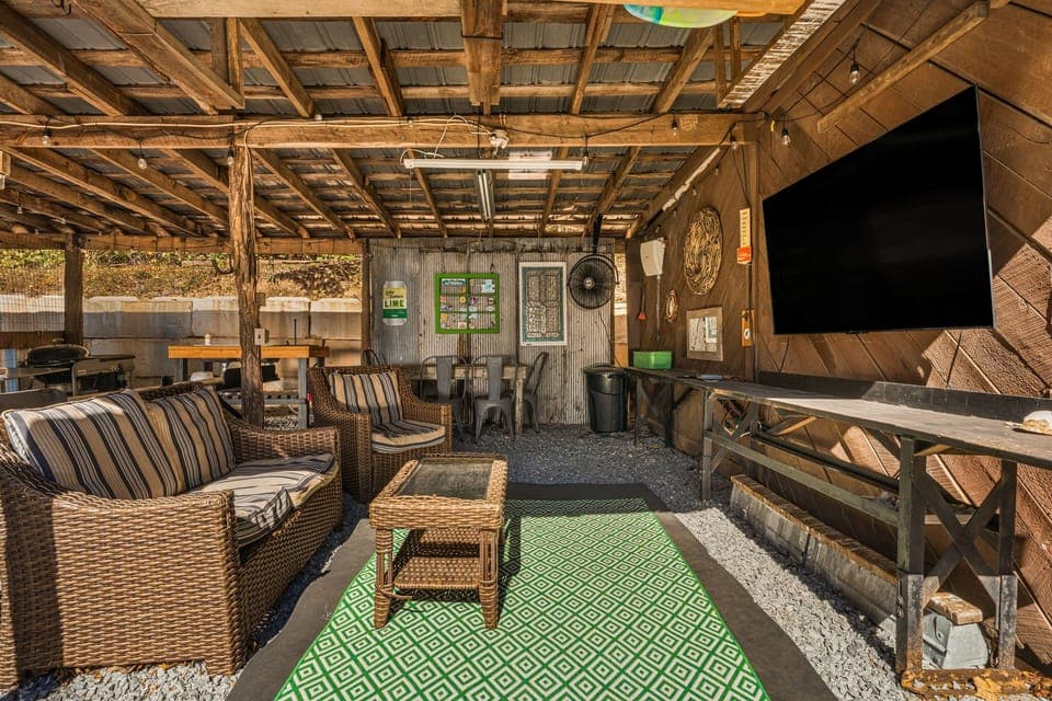 65 inch outdoor TV and bluetooth speakers with amplifier