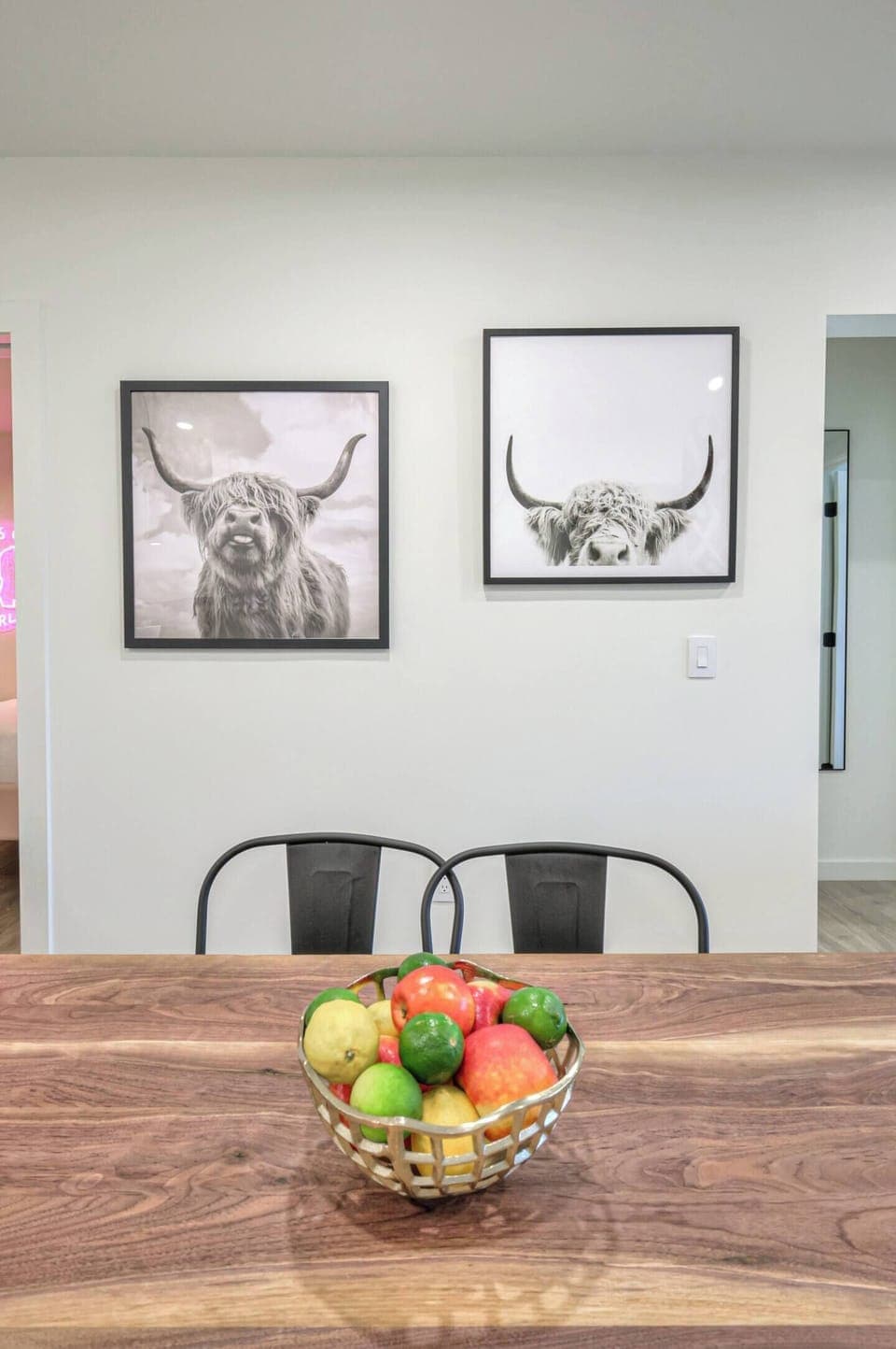 Custom-built dining table by a Nashville native — enjoy your meals with a view.