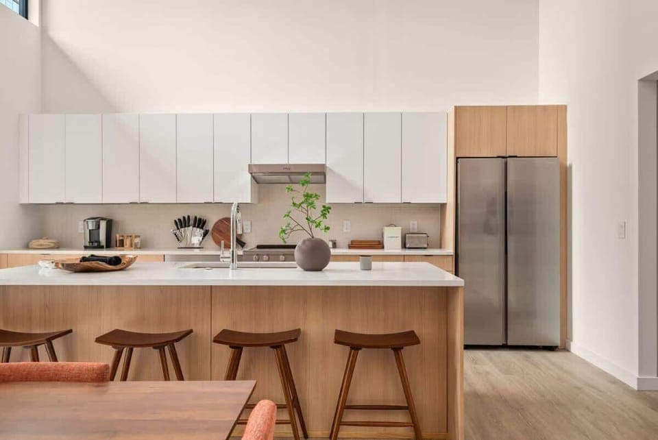 Open kitchen and large island