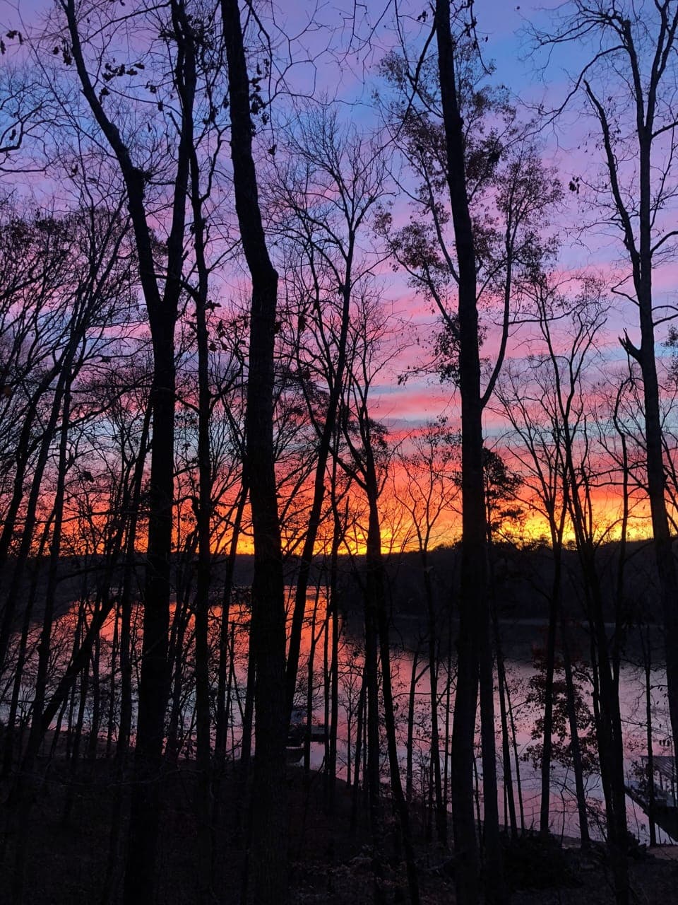 Sunrise view during the winter