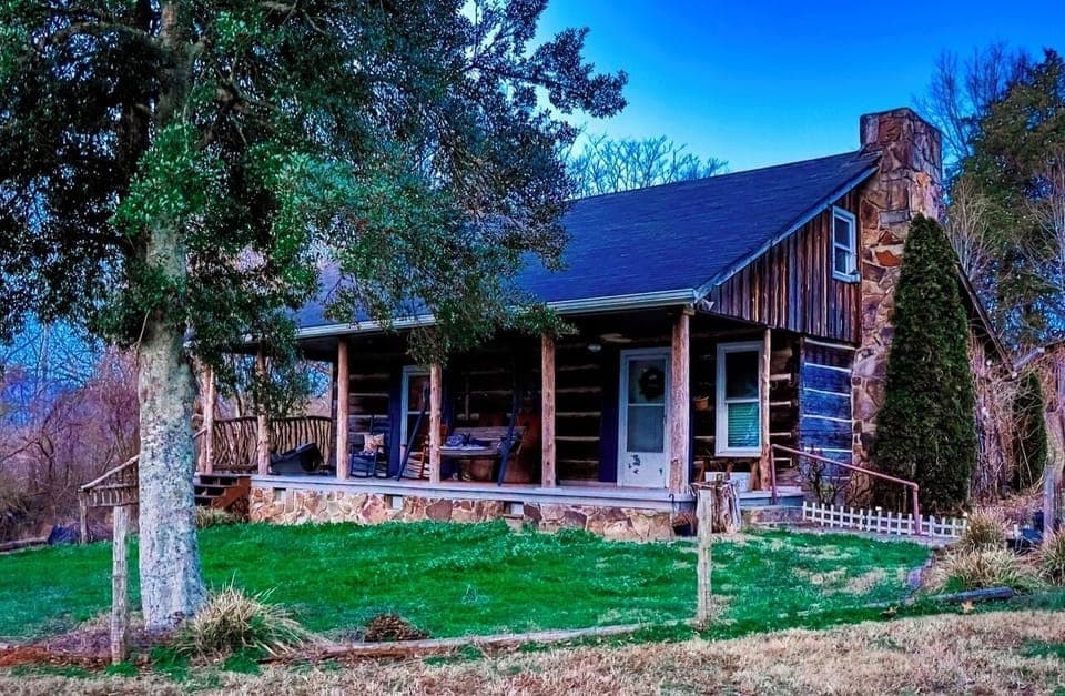 front of the cabin