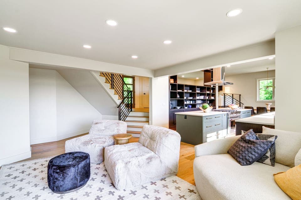 Living Area | Flat-Screen TV | Fireplace | 1st Floor