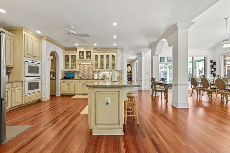 Open layout and lots of natural light.