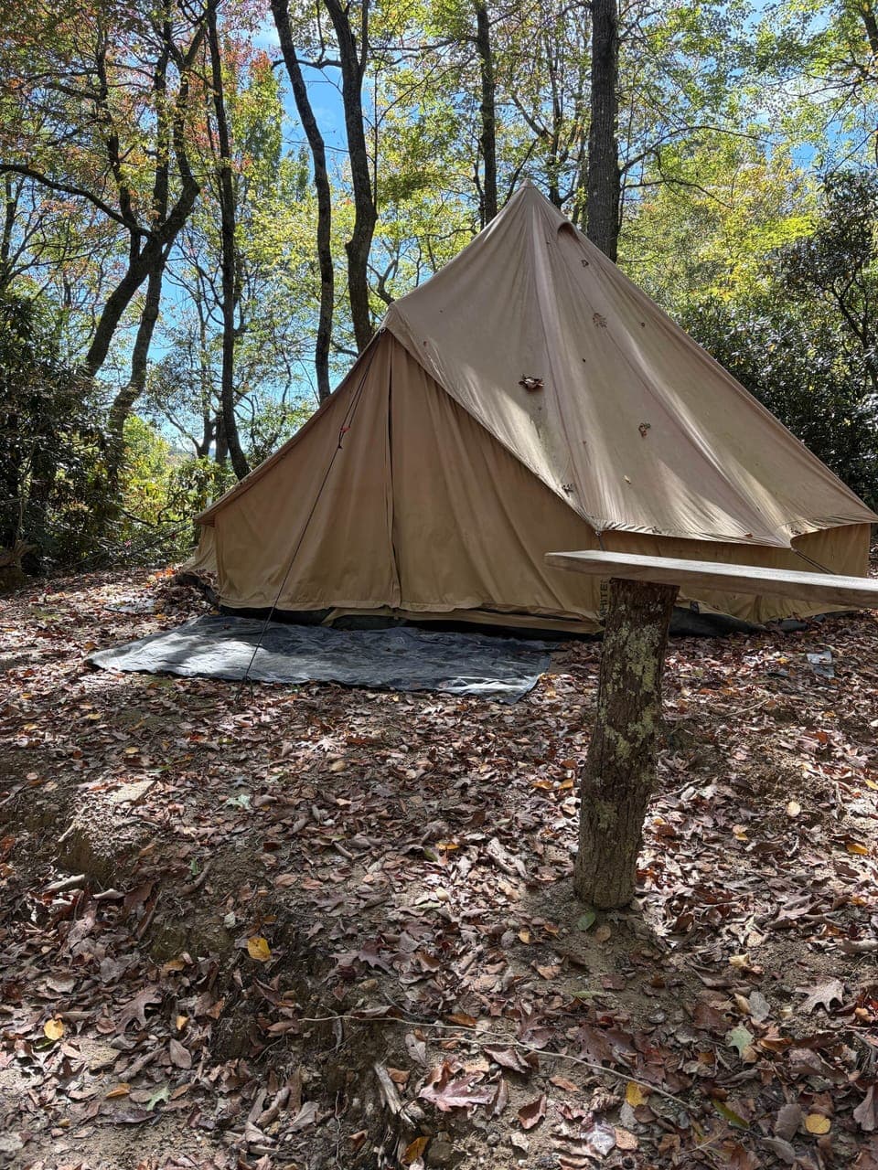 Bell tent closed