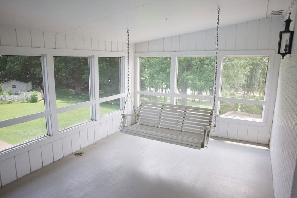 Porch swing.