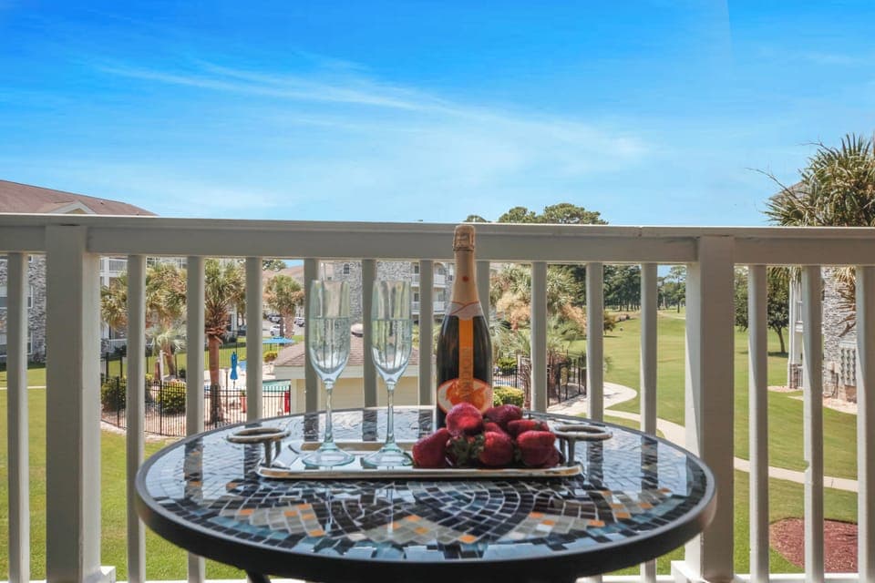 Sip your morning coffee or enjoy an evening drink on the private balcony, offering a serene view of the surrounding area.