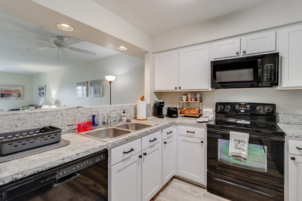Kitchen with bar seating