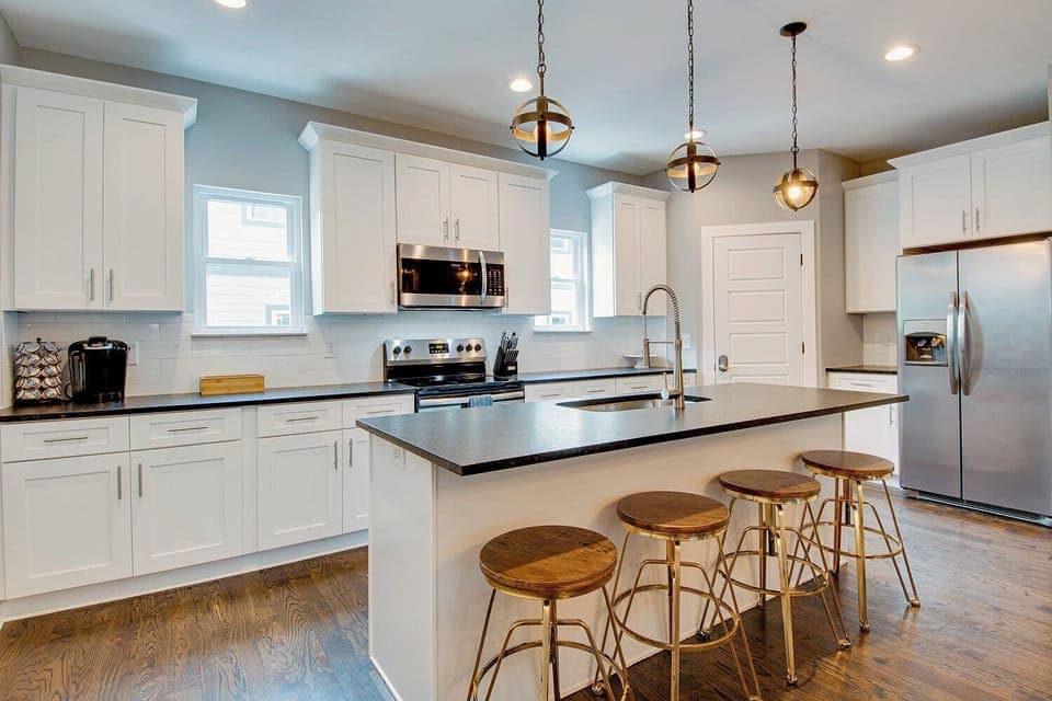 1st unit: kitchen with Keurig, toaster, blender, and more