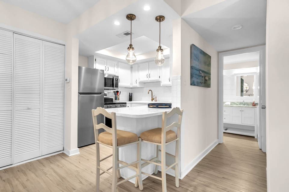 Kitchen with Breakfast Stools