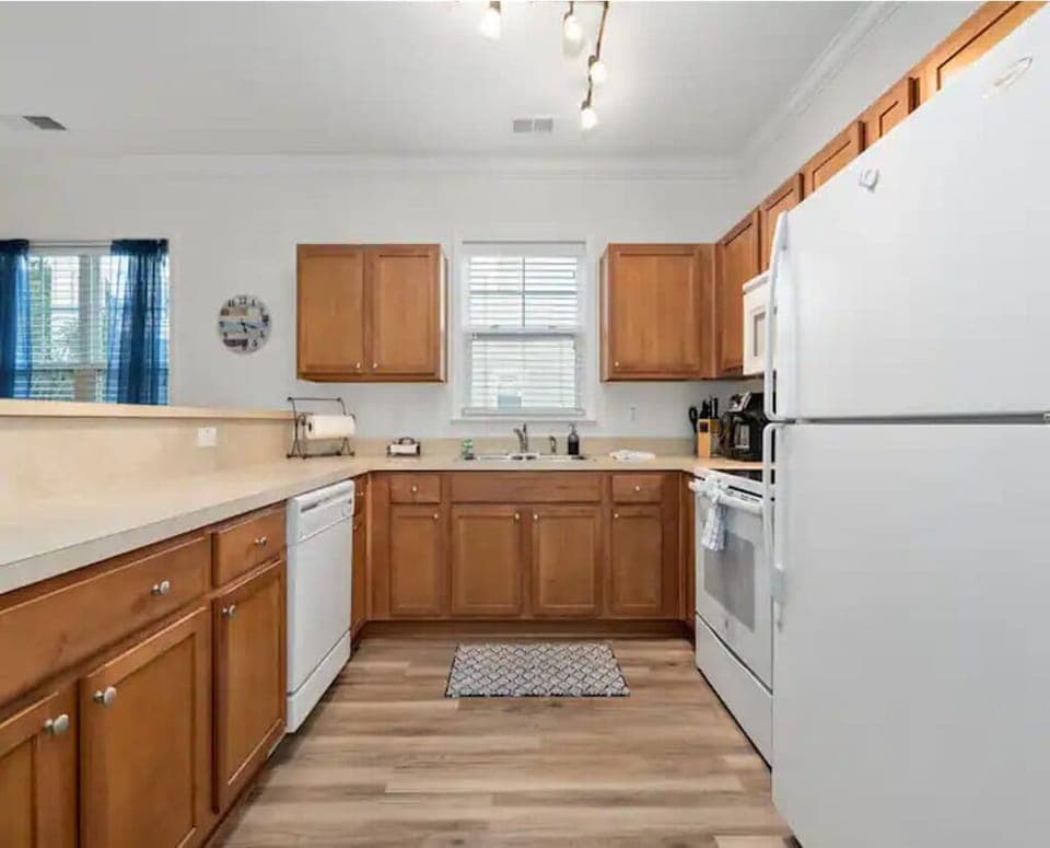 Cook up your favorite meals in this modern kitchen.