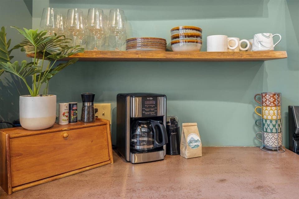Coffee area in kitchen