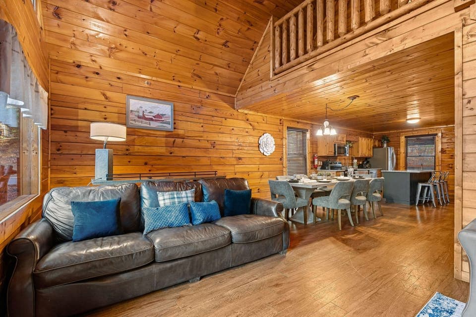 Living room opens up to Kitchen 