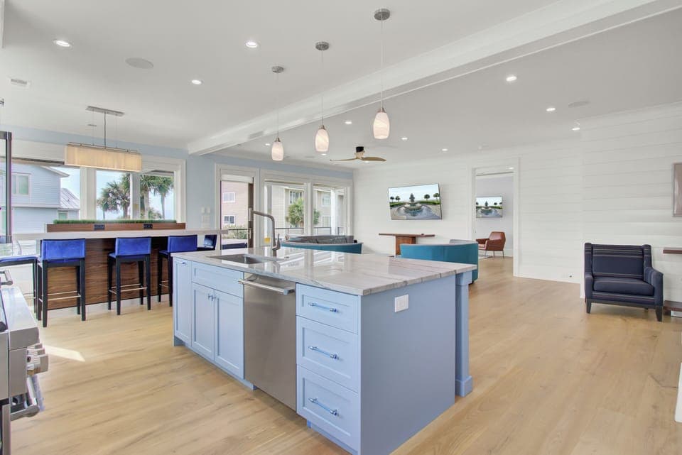 Kitchen island.