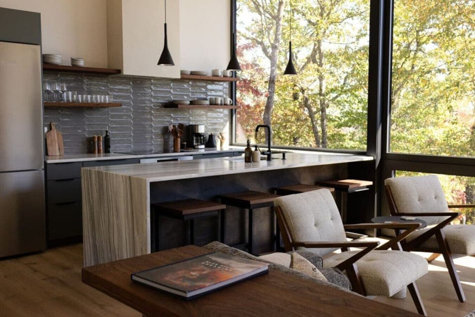 Kitchen is designed for cooking