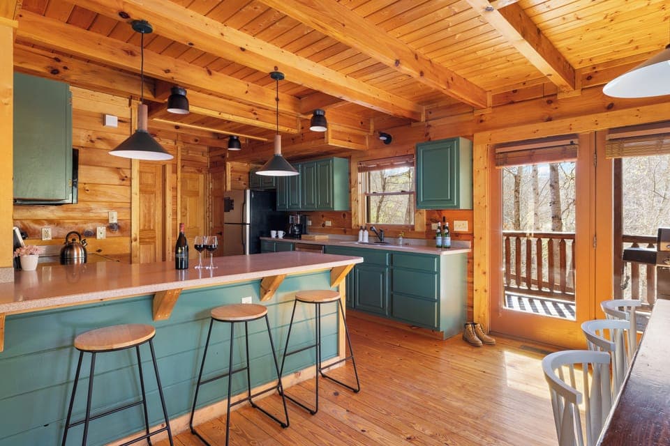 Kitchen island with barstool seating - grab some quick bite.