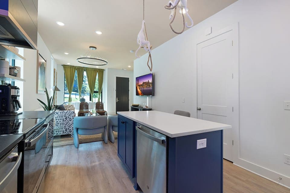 Kitchen island.