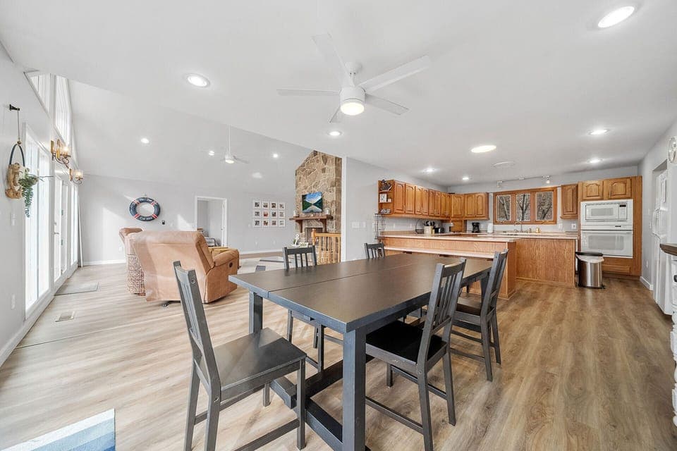 Dining room plus kitchen