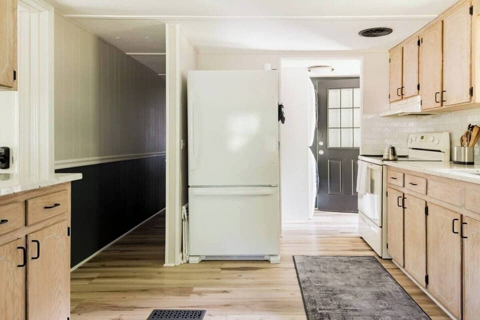 There are a washer and dryer in the home.