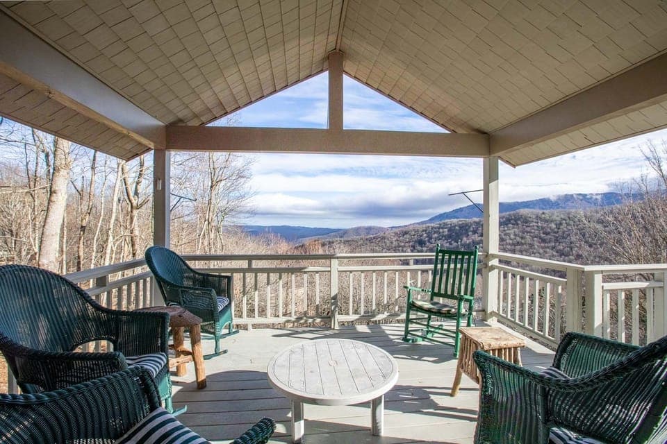 Covered Deck Balcony with Seating