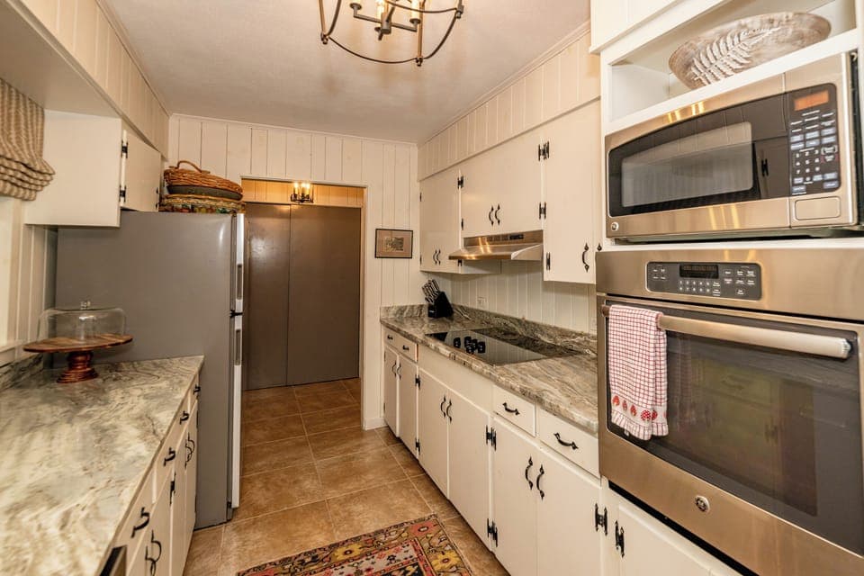 Kitchen is a galley style 
