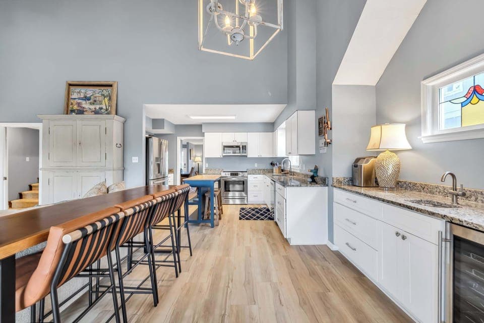 A dedicated wet bar adds a touch of luxury to your stay.