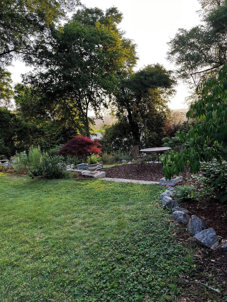 View from the backyard in the spring.
