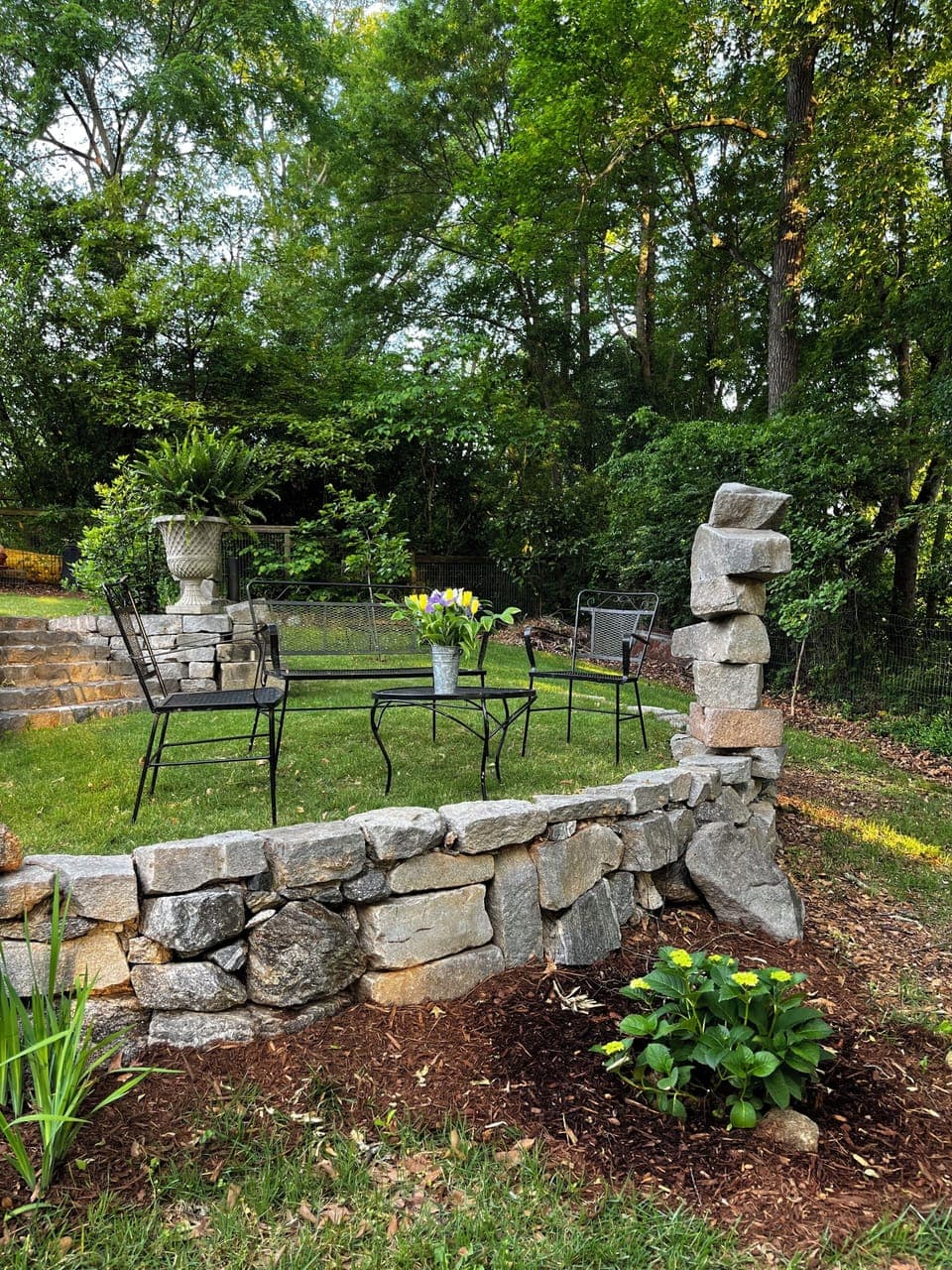 A view of the garden.