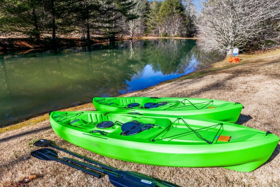 Kayak on 2 ponds on property