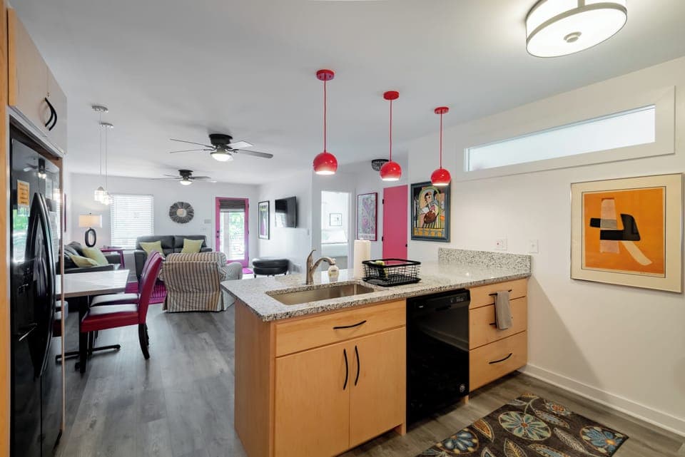 Open living space is great to enjoy time with family or friends!