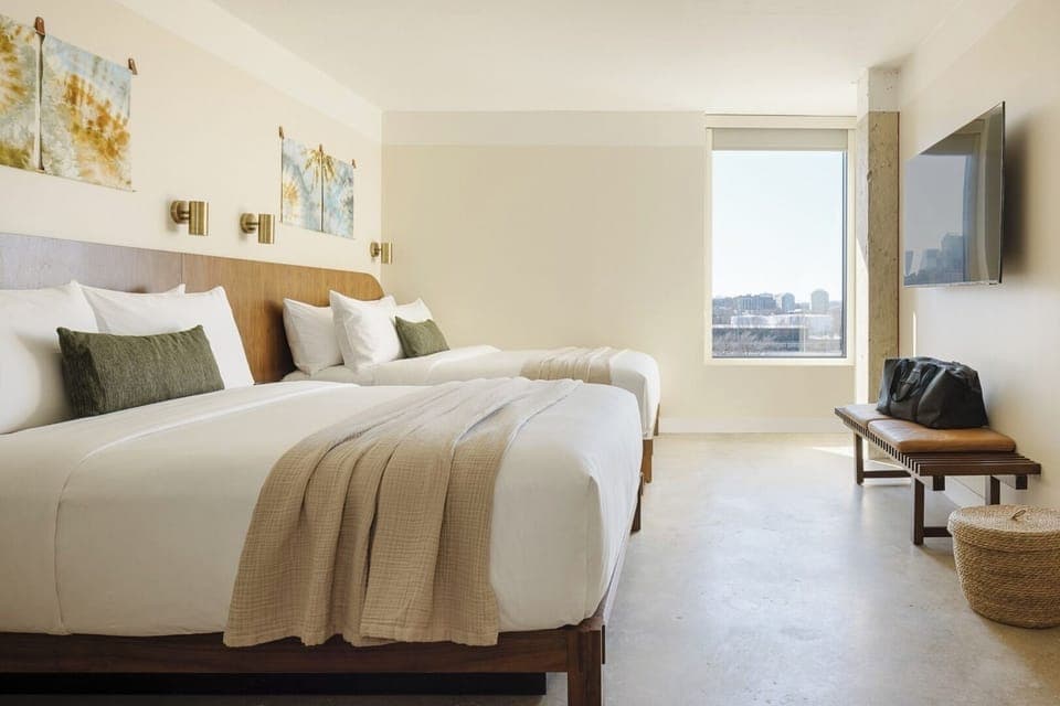 Sleep soundly in bright, airy comfort with extra space.