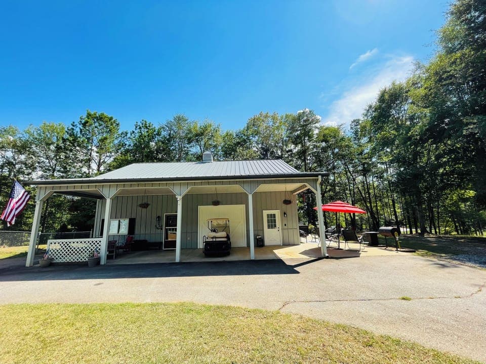 Sit out on the covered front porch and take in the sounds of nature waking up. 