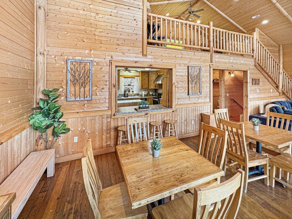 Bright, airy space with natural wood accents and inviting mountain views awaits you!