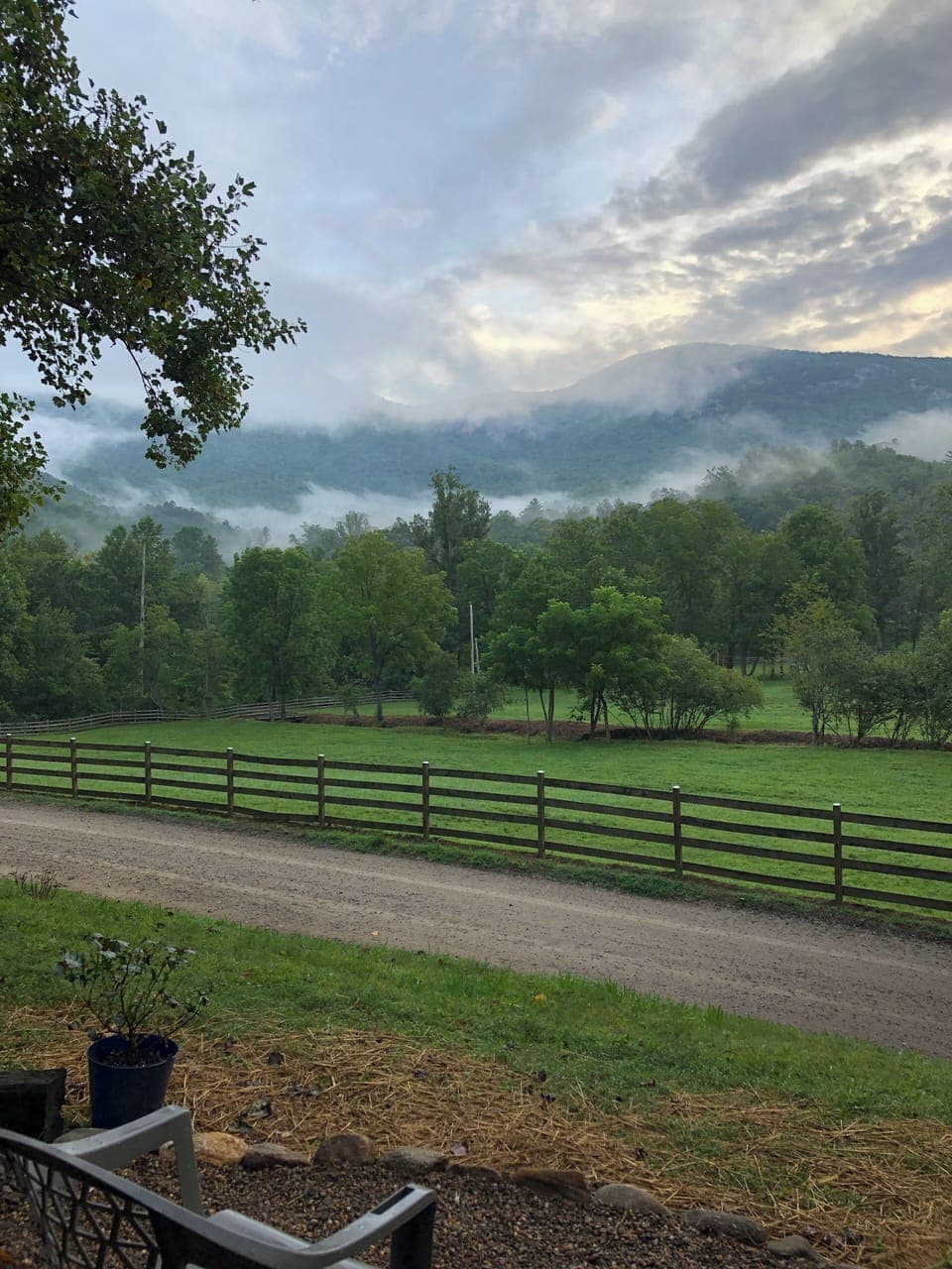 Horse farm across the street and White Rock Mountain