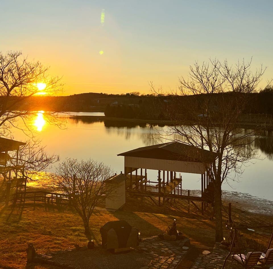 Beautiful sunset view from the back porch!