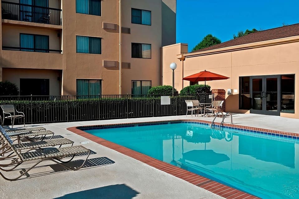 Dive into sunshine and unwind beside the sparkling outdoor pool.